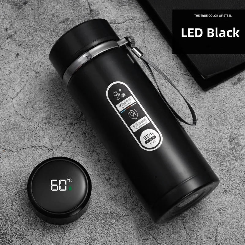 Premium 500ML-1L Stainless Steel Thermos Bottle with LED Temperature Display - Perfect for Tea, Coffee, and More!