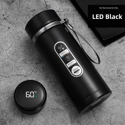 Premium 500ML-1L Stainless Steel Thermos Bottle with LED Temperature Display - Perfect for Tea, Coffee, and More!